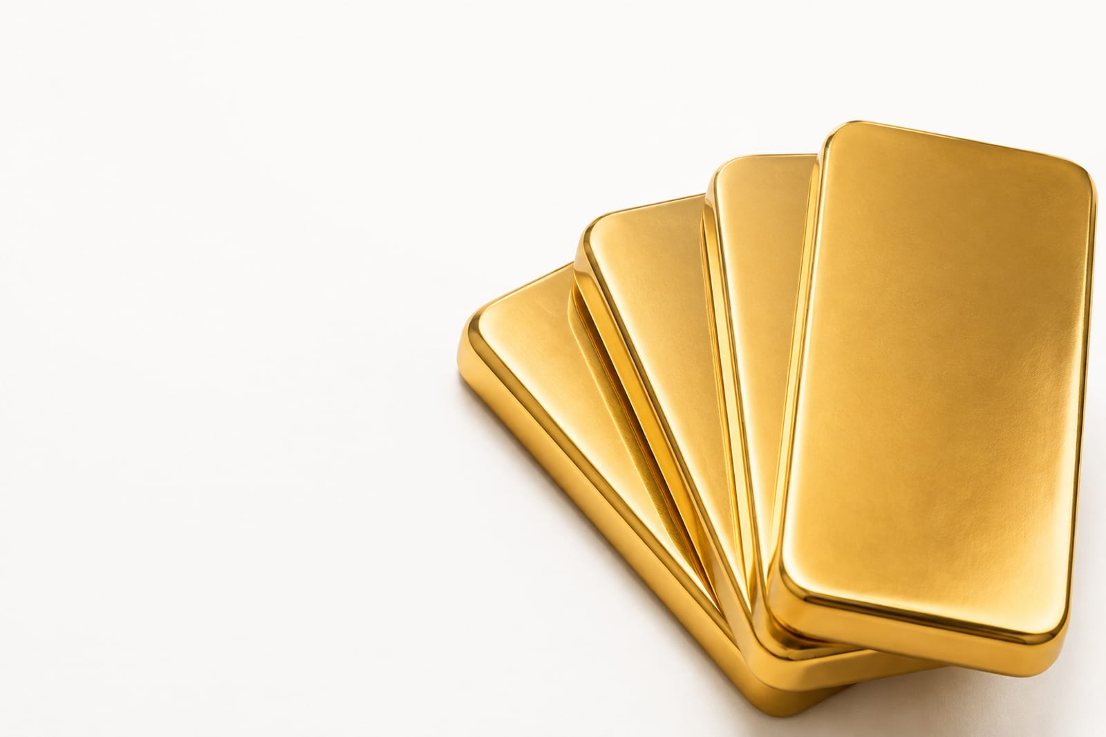 Four fanned gold bars